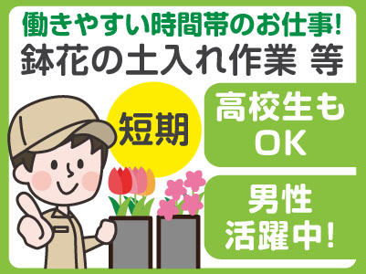 夏休み期間の短期バイト! 学生さん大歓迎!高校生もOK!働きやすい時間帯のお仕事!男性活躍中!