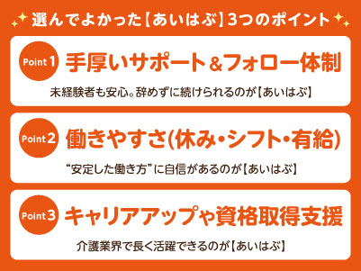 ご自宅から訪問先まで直行直帰！資格を活かせる訪問ケア！［夜勤介護パートさん募集］扶養内もOK！副業や週1日からOK！自分のペースで働けます！イメージ02